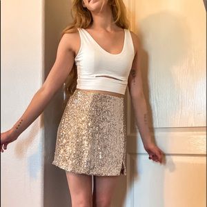 Sequin Mini Skirt